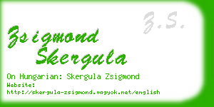 zsigmond skergula business card